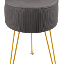 (Gray) Round Dressing Table Stool Vanity Seat Comfortable Stool for Dressing Table