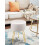 (Gray) Round Dressing Table Stool Vanity Seat Comfortable Stool for Dressing Table 5