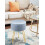 (White) Round Dressing Table Stool Vanity Seat Comfortable Stool for Dressing Table 2