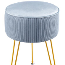 (Blue) Round Dressing Table Stool Vanity Seat Comfortable Stool for Dressing Table