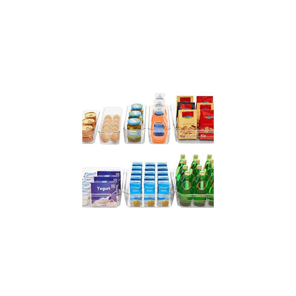 (8 PCS--mixed size) Lifewit 8pcs Fridge Organiser Bins, Clear Refrigerator Storage Bin Box for Kitchen Pantry Cabinet Laundryroom Bathroom,Food Grade-image-OPC-PHH6R59-NEW