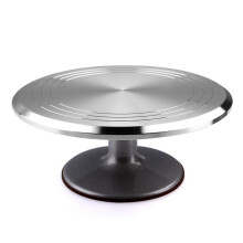 (Cake Turntable 12 inch ) 12"Rotating Cake Turntable Stand–Heavy-Duty Aluminum Cake Decorating Set with33-Piece Accessories(Piping Nozzles,Spatulas,Scraper,Icing Smoothers)