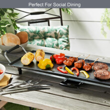 (L) Quest Smash Burger and Teppanyaki Electric Grill - 3 Sizes L, XL, XXL - Non-Stick Cooking Plate Grill - Adjustable Thermostat-Accessories Included
