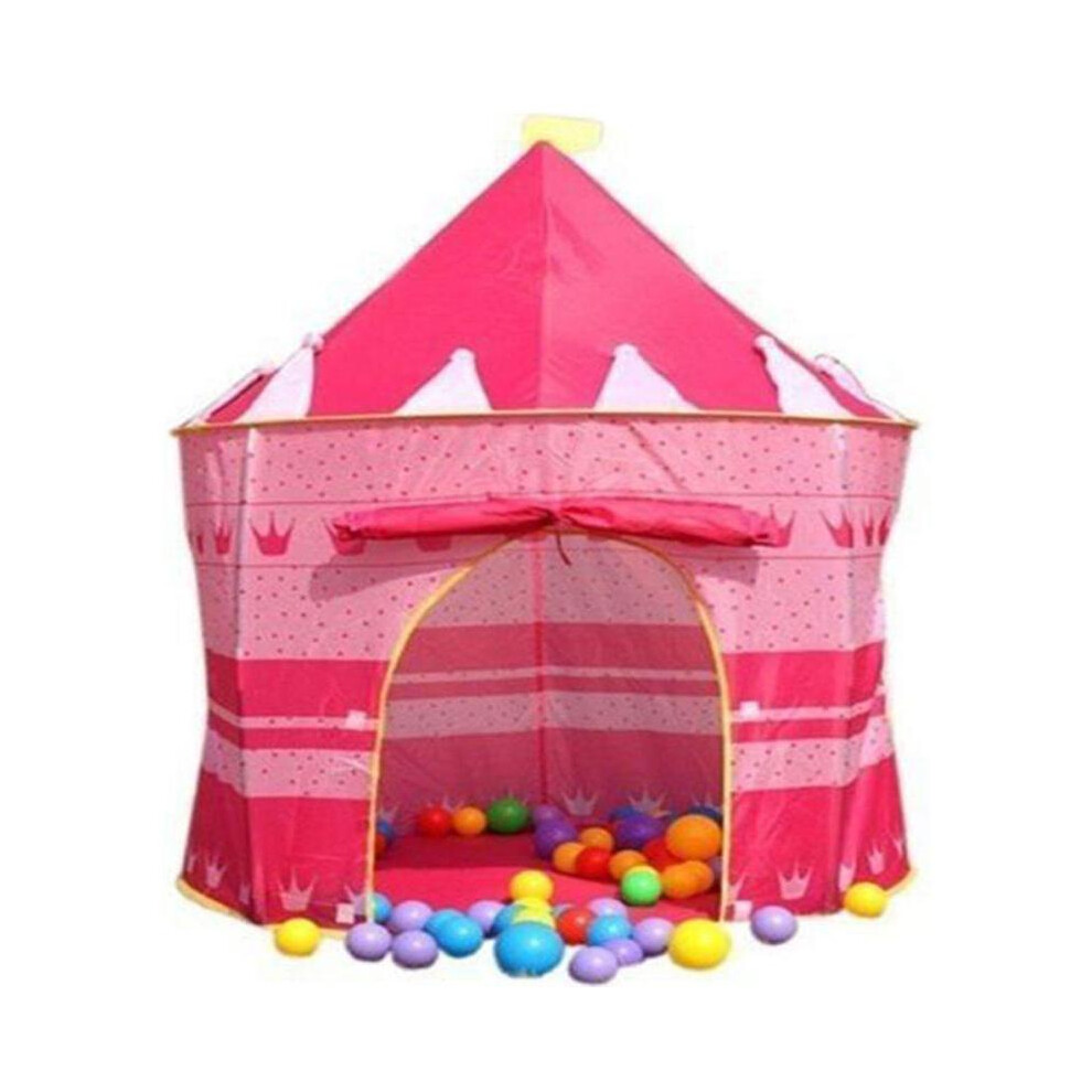 (Pink) Kids Wizard & Princess Castle Tent Boys Girls Gift Set - Foldable Water-Resistant Portable Playhouse for Indoor & Outdoor Fun-image-OPC-PHH6R9D-NEW