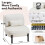 (White, 1) YODOLLA  Extra Large Fabric Chair with Pillow 3