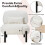 (White, 1) YODOLLA  Extra Large Fabric Chair with Pillow 4