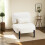 (White, 1) YODOLLA  Extra Large Fabric Chair with Pillow 8