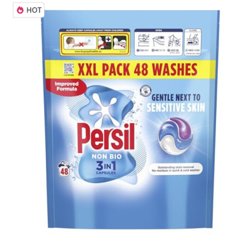 Persil Non Bio 3 in 1 Washing Capsules 48 washes