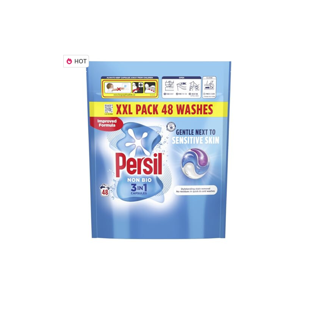 Persil Non Bio 3 In 1 Washing Capsules 48 Washes