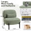 (Green, 1) YODOLLA  Extra Large Fabric Chair with Pillow 3
