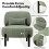 (Green, 1) YODOLLA  Extra Large Fabric Chair with Pillow 4