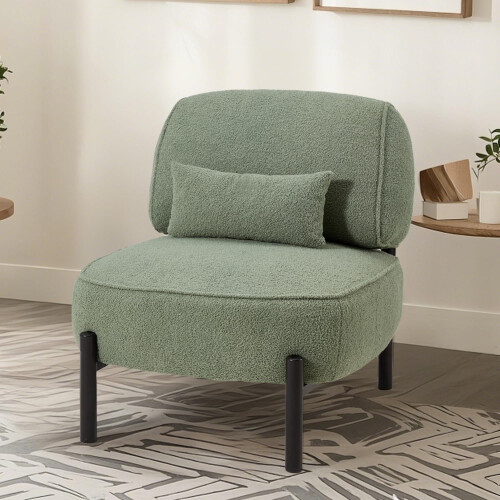 (Green, 1) YODOLLA  Extra Large Fabric Chair with Pillow