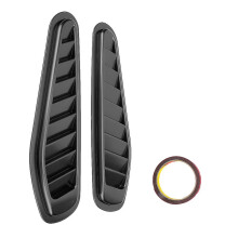 (As show, One size) Car Air Flow Intake Hood Side Vent Decorative Cover UniversalBlack
