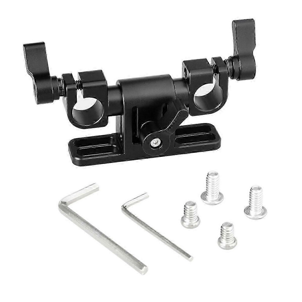 Kikidex (As Show, One Size) Adjustable 15Mm Dual Rod Clamp With 360 Swivel Rod Adapter Compatible With Rod Support System Camera Rig Fotografia Accessories
