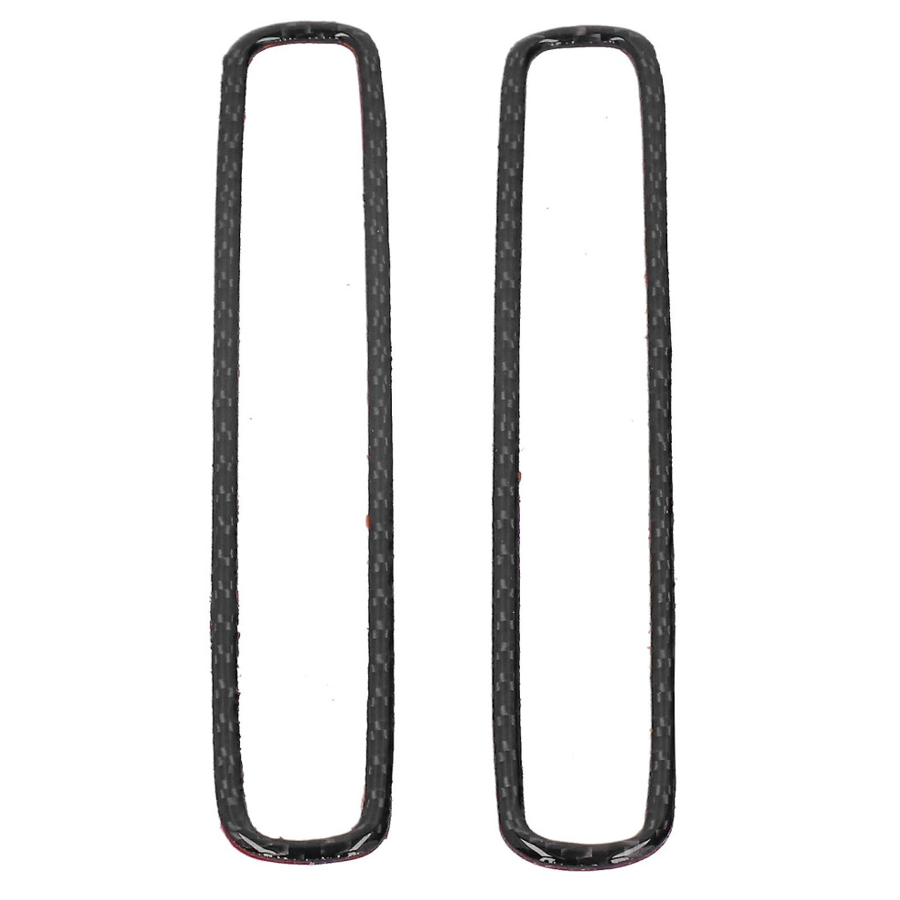 (As Show, One Size) 2Pcs Vent Cover Trim Sticker Car Door Air Outlet Carbon Fiber Compatible Dodge Charger 2011-2014 4909775718195