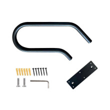 (As show, One size) 1PCS Handrail compatible with 1-3 Step Stairs, Steel Handrails compatible with Indoor Stairs with Black Finished Surface
