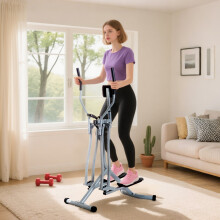 HOMCOM Air Walker Glider Cross Trainer Fitness Machine for Home Gym, Grey
