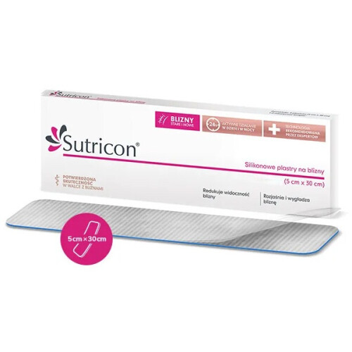 Sutricon 1 x silicone patches scars 5cm x 30cm plaster silikonowy