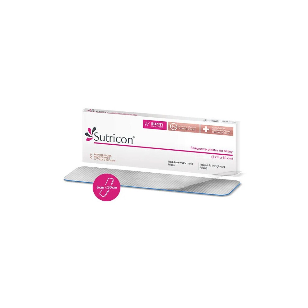 Verco Sutricon 1 X Silicone Patches Scars 5Cm X 30Cm Plaster Silikonowy