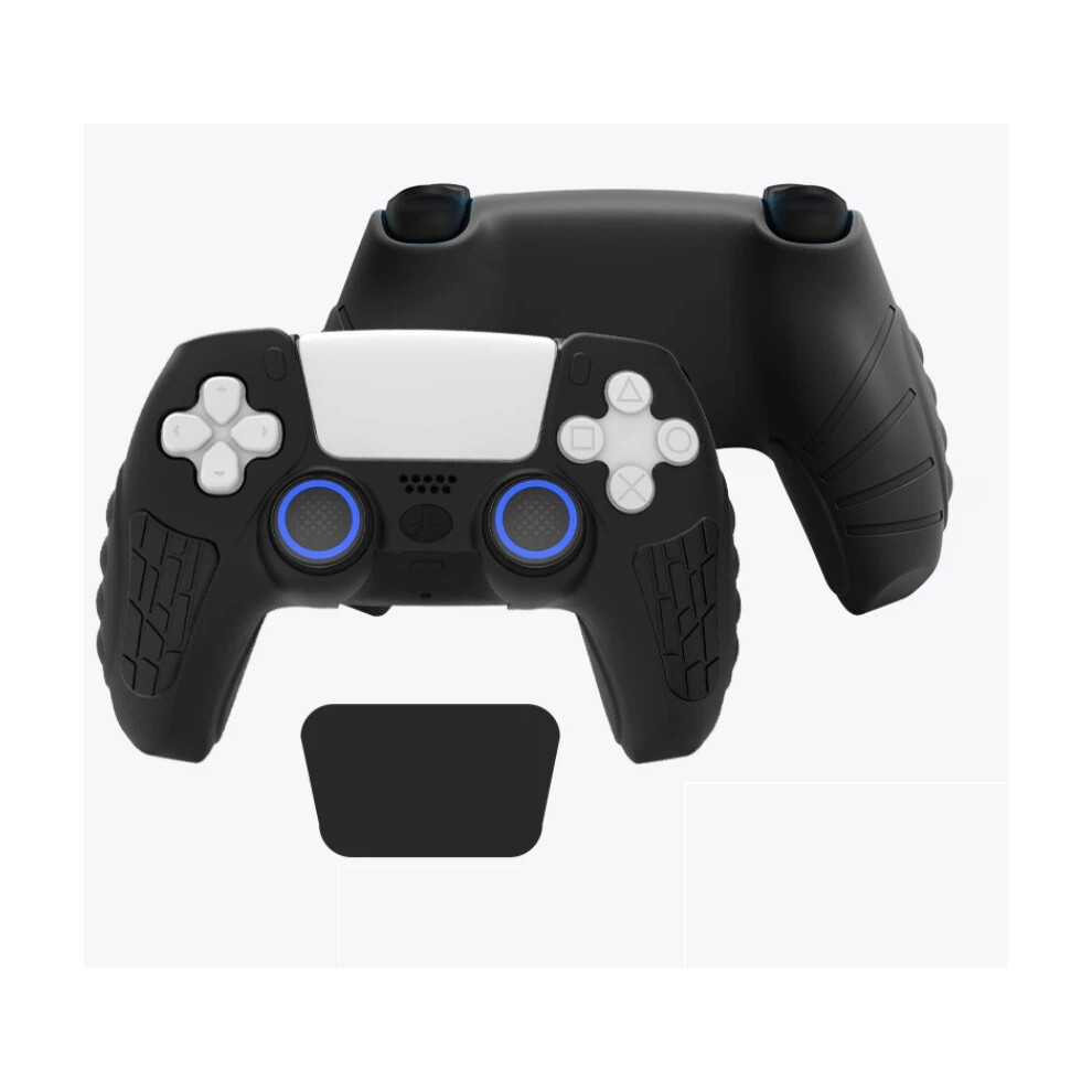 (Black) For Ps5 Controller Skin Anti-Slip Silicone Protective Case & Thumb Grips Black 6963793616411