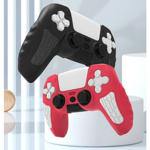 (Dead  pool) For PS5 Controller Skin Anti-Slip Silicone Protective Case & Thumb Grips 1