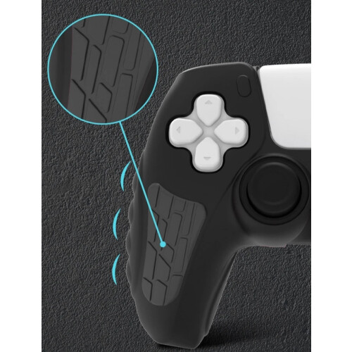 (Dead  pool) For PS5 Controller Skin Anti-Slip Silicone Protective Case & Thumb Grips 2