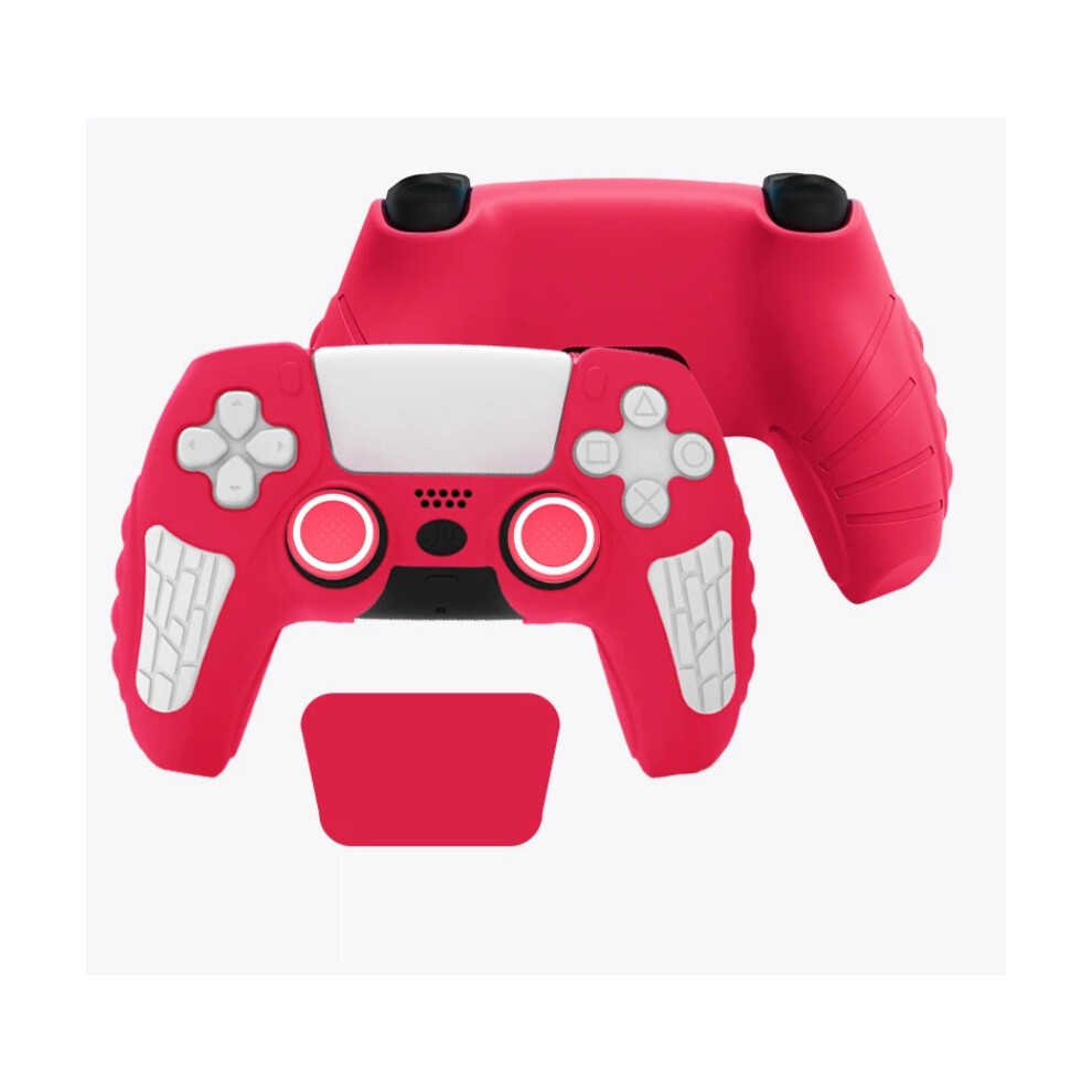 (Red) For Ps5 Controller Skin Anti-Slip Silicone Protective Case & Thumb Grips Red 6963793616640