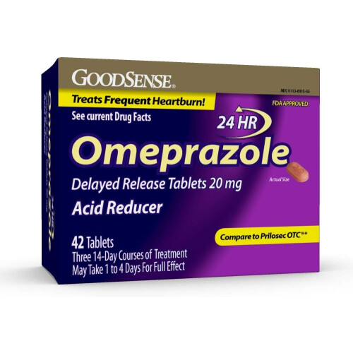 GoodSense Omeprazole Delayed Release Tablets 20 mg
