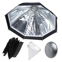 (As show, One size) 48cm Portable Foldable Octagon Photography Softbox Umbrella Lighting Kit for WITSTRO AD360 AD180 AD200 Series Speedlight Flash Strobe