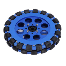 (As show, One size) Omni Wheel 8in Omnidirectional Aluminium Alloy Hub Component Part for Robot Toy DIY(Dual Omni Wheel Combination) UM560400140203