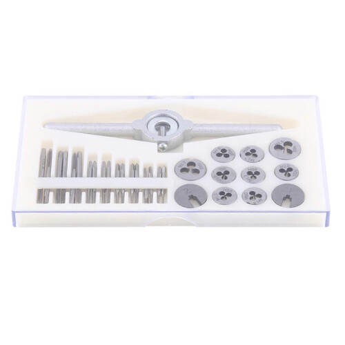 (As show, One size) 30PCS/Set Taps Dies Spanner Set Screw Threading Tapping Hand Tools Kit