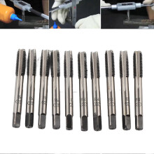 (As show, One size) 10pcs Carbon Steel Metric Hand Tap Screw Thread Tapping Hand Tool M2 M4 M6 M8M8
