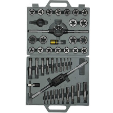 (As show, One size) 45Pcs Tap Die Set CNC Tools 60HRC Heat Treatment Manual Hardware Industrial SuppliesMetric System