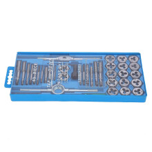 (As show, One size) 40pcs Metric Tap and Die Set Milling Carbon Steel Hand Threading Tool Hardware Supplies