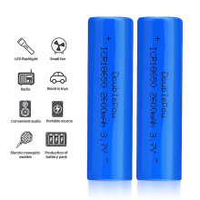 (As show, One size) 18650 Flat Top Battery Explosion Proof Leak Proof Chargeable compatible with Flashlight Radio Rechargeable Household Battery-YM-HD