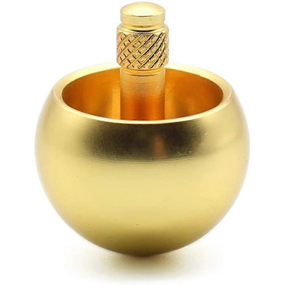 Kikidex (As Show, One Size) Tippe Top Metal Flip Over Top Stainless Steel Spinning Top Amazing Toy Gift, Golden