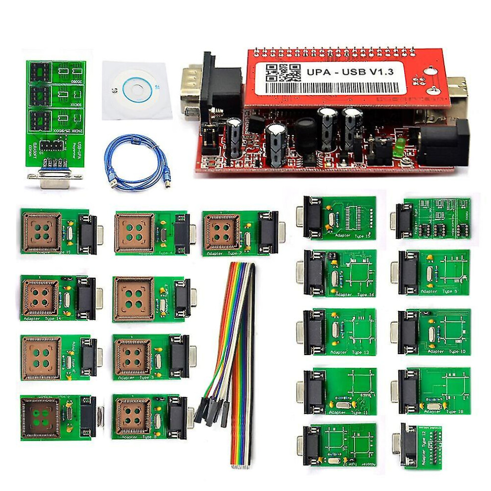 (As Show, One Size) High Quality Upa-Usb V1.3 Main Unit Ecu Chip Tunning Upa Usb With 1.3 Eeprom Adapter Ecu Programmer-1 4909775760552