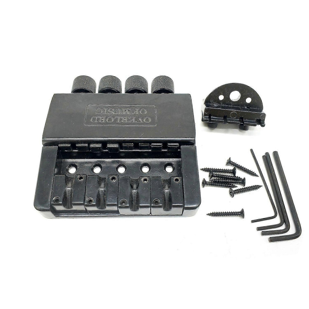 Kikidex (As Show, One Size) 1 Set 4 String Headless Bass Guitar Bridge System Electric Bass Part Compatible With Headless Electric Bass Rep