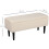 Homcom HOMCOM 15" Ottoman Storage Box with 57L Storage Capacity, Cream White 4