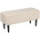Homcom HOMCOM 15" Ottoman Storage Box with 57L Storage Capacity, Cream White 3