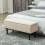Homcom HOMCOM 15" Ottoman Storage Box with 57L Storage Capacity, Cream White 1