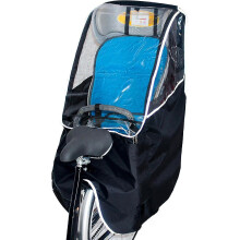 (As show, One size) Bike Child Seat Rain Cover Windproof Front Opening Bicycle Rain Cover For Rear Child Seat Waterproof Breathable Bike Child Seat Rain Canopy Black-AH