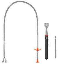 (As show, One size) 3 Pack Pick-Up Tool Set Magnetic Pick Up Tools Retrieving Telescoping Magnet Pickup Tools Bendable Curve