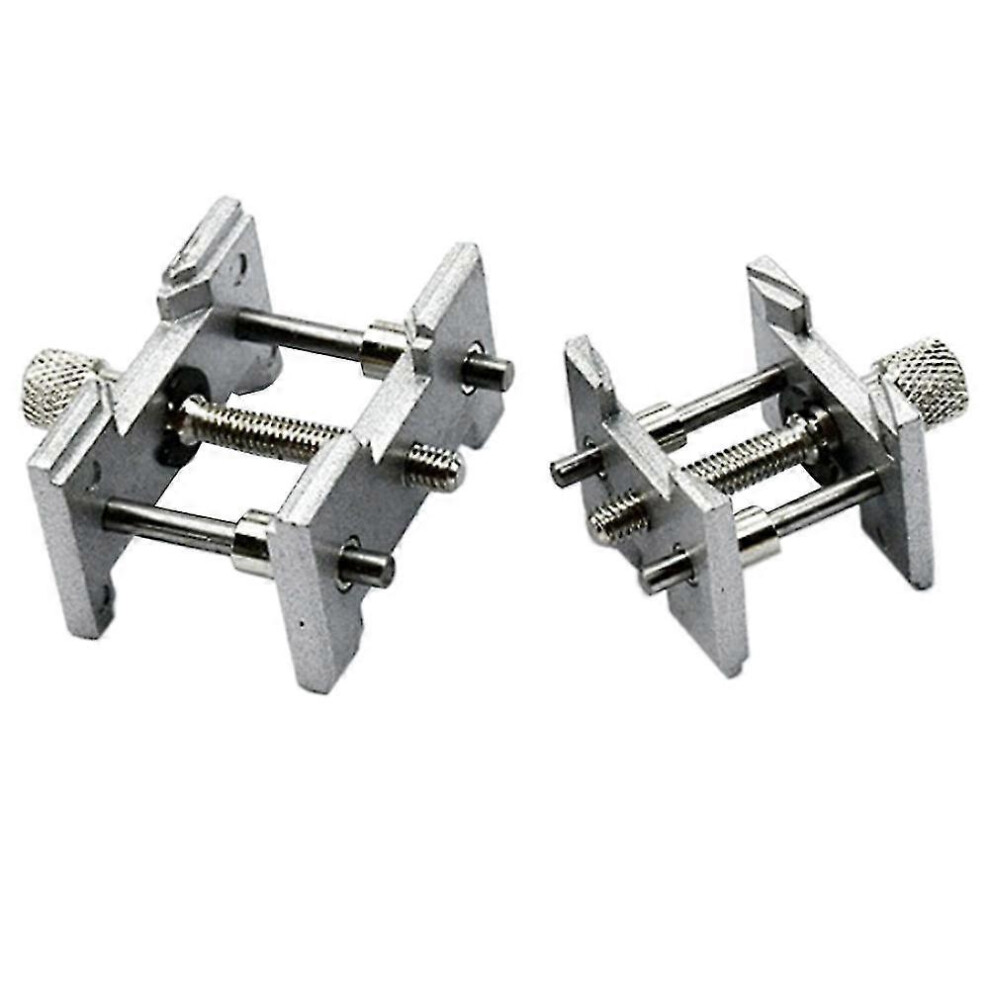 Kikidex (As Show, One Size) 2 Set Metal Watch Movement Holder Fixed Base Multi Function Compatible With Watchmaker Watch Clamp Watches Repa