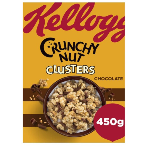 Kellogg's Crunchy Nut Clusters Chocolate, 450g (Pack Of 1)