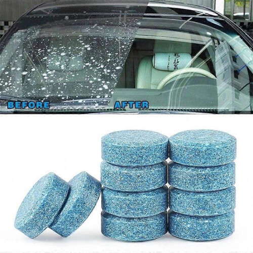 (20bags) Solid Cleaner Car Windscreen Cleaner Effervescent Tablet Auto Wiper Glass Solid Cleaning Concentrated Tablets Detergent