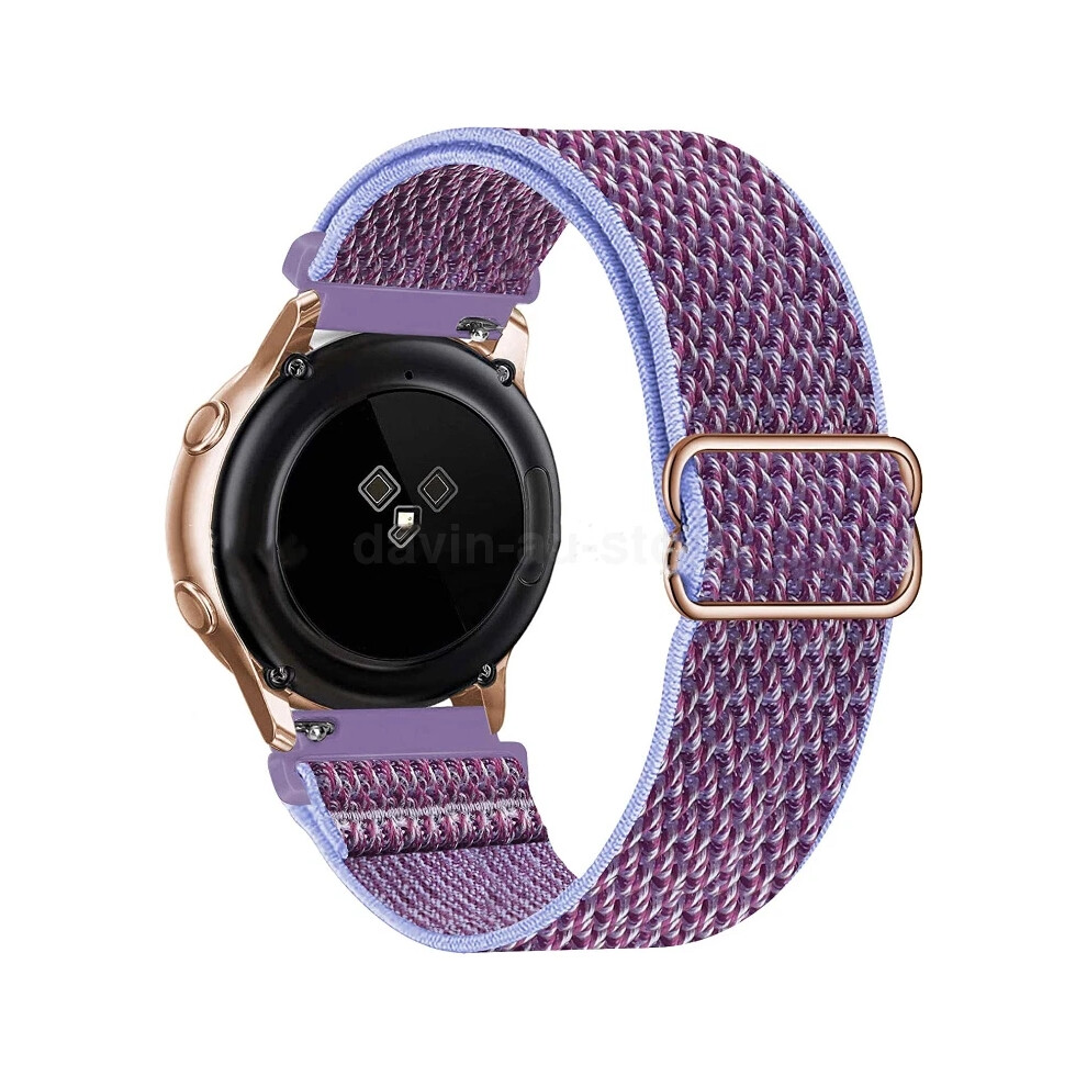 (Lilac 10#, For Galaxy Watch 6 44mm) Nylon Strap Fabric Band For Samsung Galaxy Watch 4 5 6 7 40/44mm Classic Pro