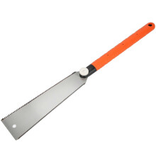 (As show, One size) 10in Twosided Tooth Long Handle Woodworking Saw Manual Operation Handsaw Tool Accessory