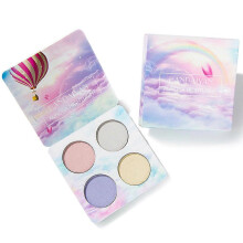 (As show, One size) HANDAIYAN Four Colors Pressed Highlighter Powder Makeup Eye Shadow Palette Contour Corrector Bronzer Highlight Glow Shimmer Cosmetic Kit Illuminator M