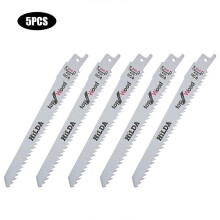 (As show, One size) 5Pcs Metal Reciprocating Saw Blade Woodworking Cutter Kit Power Tool AccessoriesS644D 150mm / 5.9in